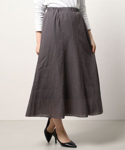 Samansa Mos2 blue（サマンサモスモスブルー）の「ギャザースカート（セットアップ可）（スカート・レディース・カーキ/ブルー/チャコール・ﾌﾘ-）」の16枚目の写真