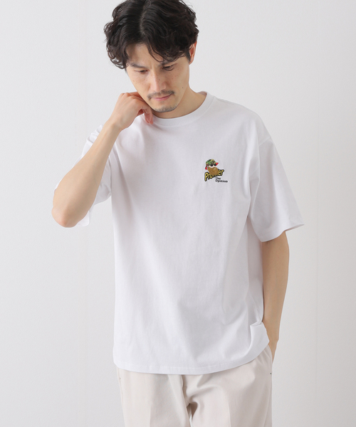 B.C STOCK（ベーセーストック）の「HAT GENTLEMAN S/S-T 2（Tシャツ/カットソー・メンズ・ホワイト/ブラック/イエロー・SMALL/MEDIUM/LARGE）」の5枚目の写真