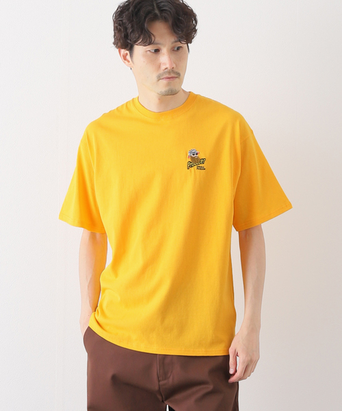 B.C STOCK（ベーセーストック）の「HAT GENTLEMAN S/S-T 2（Tシャツ/カットソー・メンズ・ホワイト/ブラック/イエロー・SMALL/MEDIUM/LARGE）」の6枚目の写真