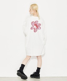 X-girl | YIN-YANG FLOWER L/S TEE DRESS(ワンピース)