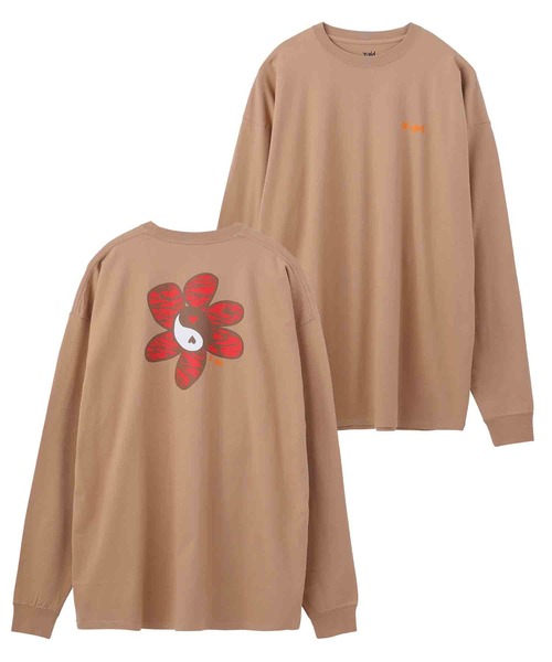 X-girl（エックスガール）の「YIN-YANG FLOWER L/S TEE DRESS（ワンピース・レディース・ホワイト/チャコール/ベージュ・M/S）」の15枚目の写真