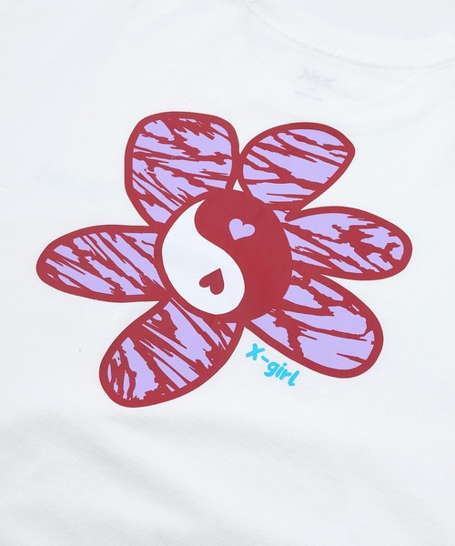 X-girl（エックスガール）の「YIN-YANG FLOWER L/S TEE DRESS（ワンピース・レディース・ホワイト/チャコール/ベージュ・M/S）」の22枚目の写真
