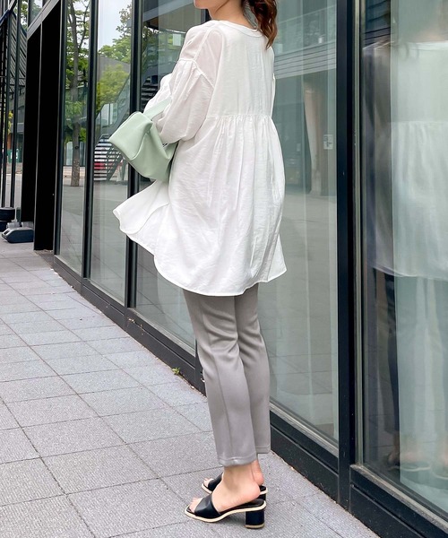 KOBE LETTUCE(コウベレタス)の「ストレッチセンタープレスパンツ(その他パンツ・レディース・ブラック/グレー・S/M/L)」の8枚目の写真