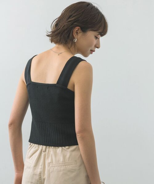 RETRO GIRL（レトロガール）の「リブニットキャミ（ニット/セーター・レディース・ブラック/レッド/オフホワイト/イエロー・FREE）」の14枚目の写真