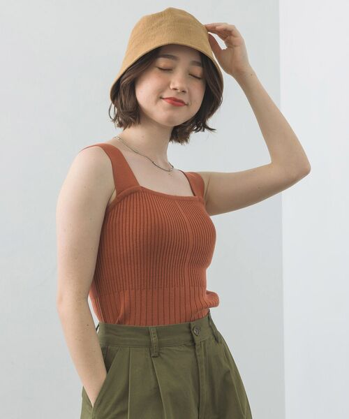 RETRO GIRL（レトロガール）の「リブニットキャミ（ニット/セーター・レディース・ブラック/レッド/オフホワイト/イエロー・FREE）」の20枚目の写真