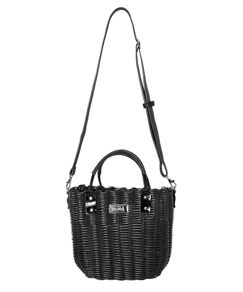 X-girl（エックスガール）の「BASKET BAG（ショルダーバッグ・レディース・ブラック/グリーン・ONE SIZE）」の7枚目の写真