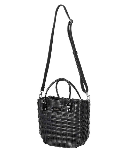 X-girl（エックスガール）の「BASKET BAG（ショルダーバッグ・レディース・ブラック/グリーン・ONE SIZE）」の17枚目の写真