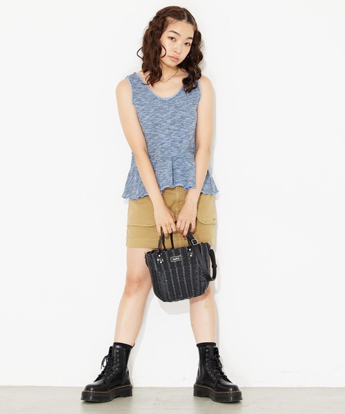 X-girl（エックスガール）の「BASKET BAG（ショルダーバッグ・レディース・ブラック/グリーン・ONE SIZE）」の19枚目の写真