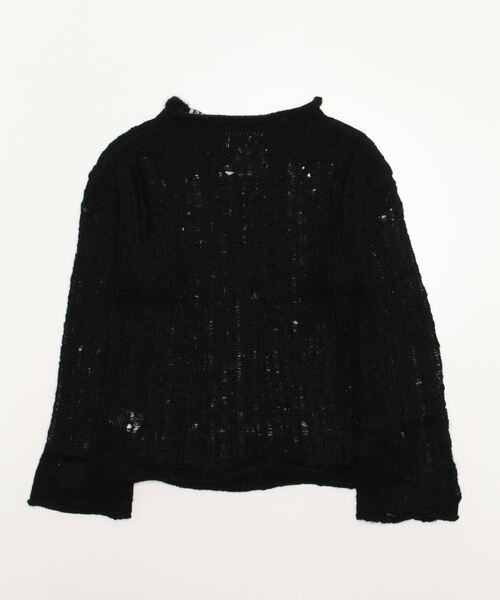 Maison MIHARA YASUHIRO(メゾンミハラヤスヒロ)の「Distressed Pullover(ニット/セーター・レディース・ブラック/オレンジ・FREE)」の3枚目の写真