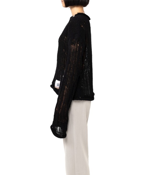 Maison MIHARA YASUHIRO(メゾンミハラヤスヒロ)の「Distressed Pullover(ニット/セーター・レディース・ブラック/オレンジ・FREE)」の5枚目の写真