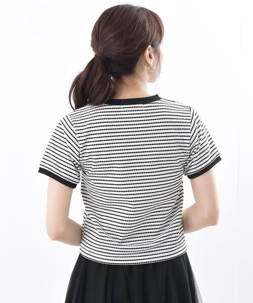 rps(アールピーエス)の「ダイヤ柄ボーダーT(Tシャツ/カットソー・レディース・ブラック/オフホワイト・M)」の20枚目の写真