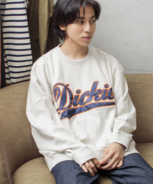 Dickies(ディッキーズ)の「【Dickies/ディッキーズ】カレッジロゴ ロゴスウェット P/O カレッジ サテン刺繍(スウェット・メンズ・ホワイト/アイボリー/チャコールグレー/ダークブラウン/ダークグリーン/ネイビー/ロイヤルブルー/イエロー・M/L/XL)」の10枚目の写真