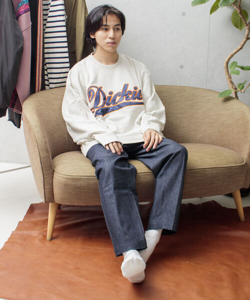 Dickies(ディッキーズ)の「【Dickies/ディッキーズ】カレッジロゴ ロゴスウェット P/O カレッジ サテン刺繍(スウェット・メンズ・ホワイト/アイボリー/チャコールグレー/ダークブラウン/ダークグリーン/ネイビー/ロイヤルブルー/イエロー・M/L/XL)」の12枚目の写真