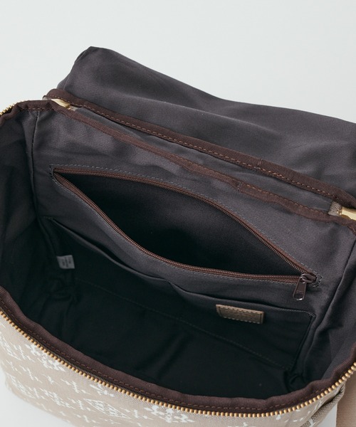 【美品】russet リュック　Lily コットンジャガード　ライトグレー russet（ラシット）の「WEB限定／リュックサック コットンジャ
