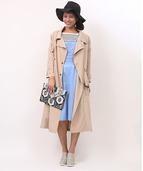 mystic（ミスティック）の「トレンチコート（トレンチコート・レディース・ベージュ/ネイビー/キャメル・ﾌﾘ-）」の3枚目の写真