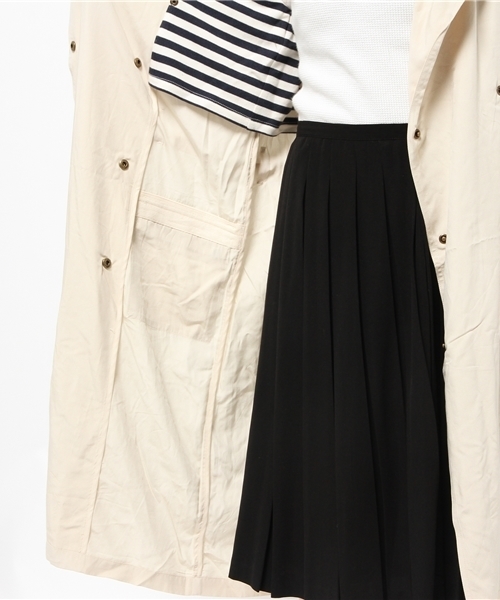 mystic（ミスティック）の「トレンチコート（トレンチコート・レディース・ベージュ/ネイビー/キャメル・ﾌﾘ-）」の5枚目の写真