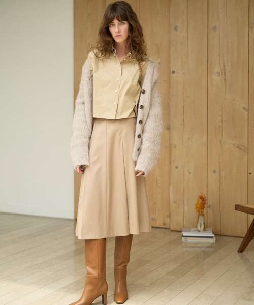 Mila Owen（ミラオーウェン）の「フレンチスクエアロングブーツ（ブーツ・レディース・ベージュ/ブラック/キャメル・38/36/37）」の10枚目の写真