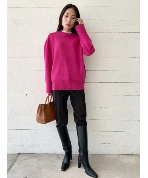 Mila Owen（ミラオーウェン）の「フレンチスクエアロングブーツ（ブーツ・レディース・ベージュ/ブラック/キャメル・38/36/37）」の14枚目の写真