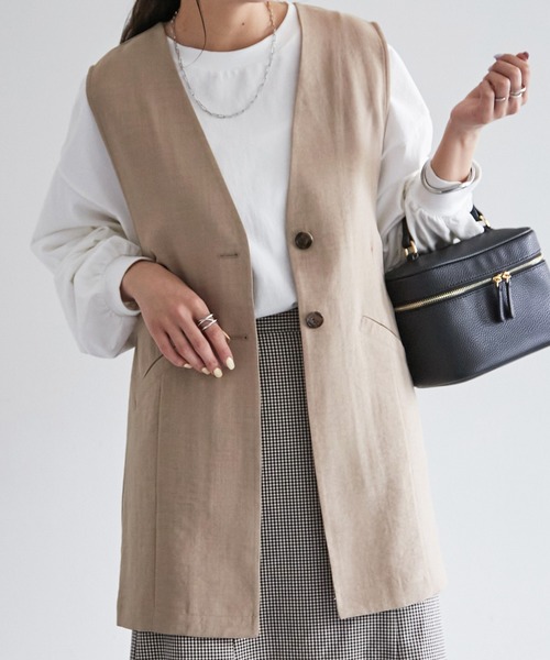 DISCOAT（ディスコート）の「ベスト（ベスト・レディース・チャコールグレー・FREE）」の2枚目の写真