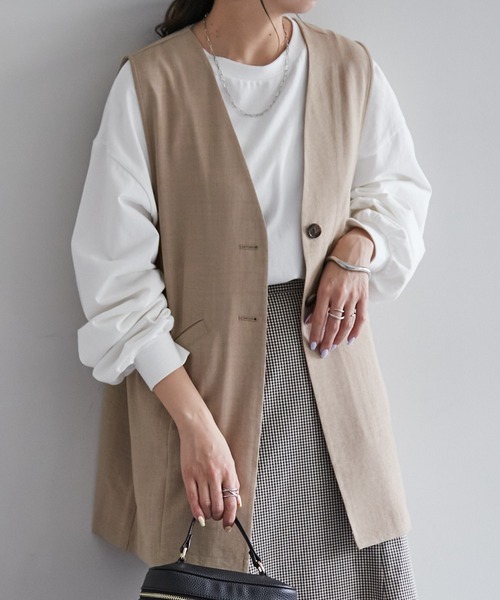 DISCOAT（ディスコート）の「ベスト（ベスト・レディース・チャコールグレー・FREE）」の3枚目の写真