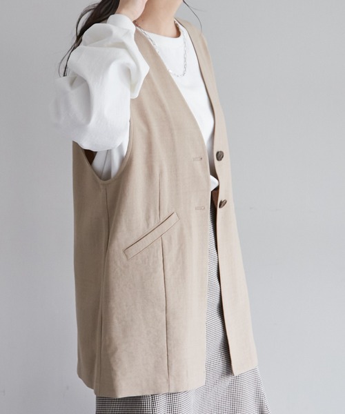 DISCOAT（ディスコート）の「ベスト（ベスト・レディース・チャコールグレー・FREE）」の4枚目の写真