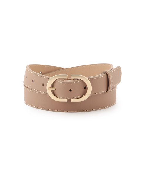 VIS（ビス）の「28mm幅ダブルDバックルベルト（ベルト・レディース・ブラック/ダークブラウン/ベージュ・FREE）」の15枚目の写真