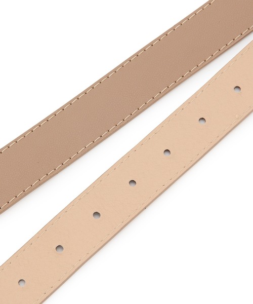 VIS（ビス）の「28mm幅ダブルDバックルベルト（ベルト・レディース・ブラック/ダークブラウン/ベージュ・FREE）」の7枚目の写真