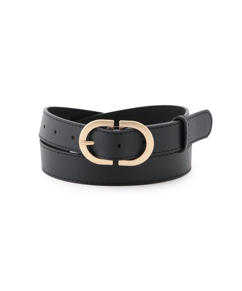 VIS（ビス）の「28mm幅ダブルDバックルベルト（ベルト・レディース・ブラック/ダークブラウン/ベージュ・FREE）」の9枚目の写真