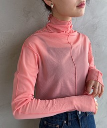 アウトリンキングシアーハイネックトップス