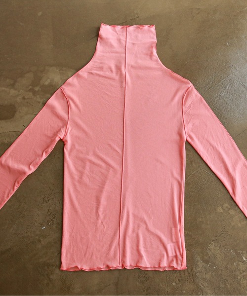 feepur（フェピュール）の「アウトリンキングシアーハイネックトップス（Tシャツ/カットソー・レディース・ブラック/オフホワイト/カーキ/オレンジ/ブルー/グリーン/ラベンダー/ピンク系その他・MEDIUM）」の20枚目の写真