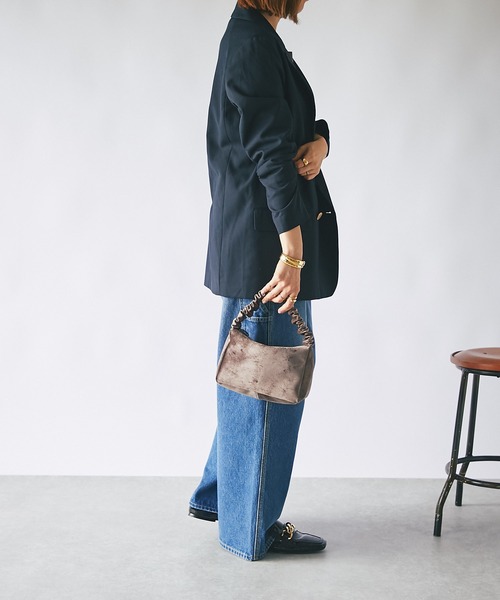 RIVE DROITE（リヴドロワ）の「大人カジュアルな着こなしを叶える/ウールライクツイルテーラードジャケット（テーラードジャケット・レディース・ネイビー・FREE）」の13枚目の写真