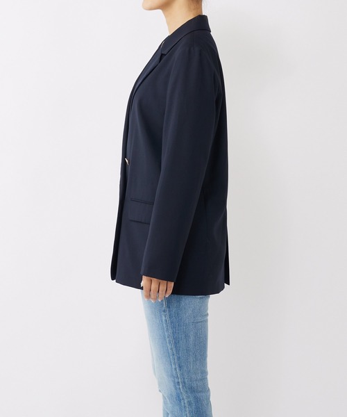 RIVE DROITE（リヴドロワ）の「大人カジュアルな着こなしを叶える/ウールライクツイルテーラードジャケット（テーラードジャケット・レディース・ネイビー・FREE）」の8枚目の写真