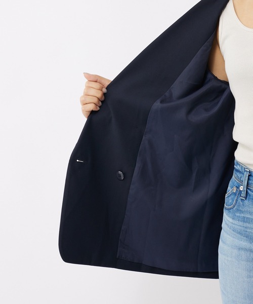 RIVE DROITE（リヴドロワ）の「大人カジュアルな着こなしを叶える/ウールライクツイルテーラードジャケット（テーラードジャケット・レディース・ネイビー・FREE）」の9枚目の写真