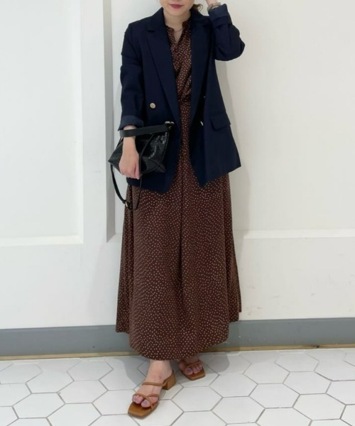 RIVE DROITE（リヴドロワ）の「大人カジュアルな着こなしを叶える/ウールライクツイルテーラードジャケット（テーラードジャケット・レディース・ネイビー・FREE）」の17枚目の写真