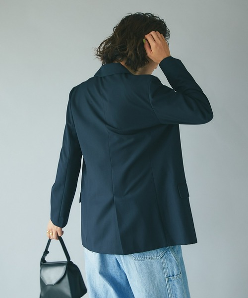 RIVE DROITE（リヴドロワ）の「大人カジュアルな着こなしを叶える/ウールライクツイルテーラードジャケット（テーラードジャケット・レディース・ネイビー・FREE）」の22枚目の写真