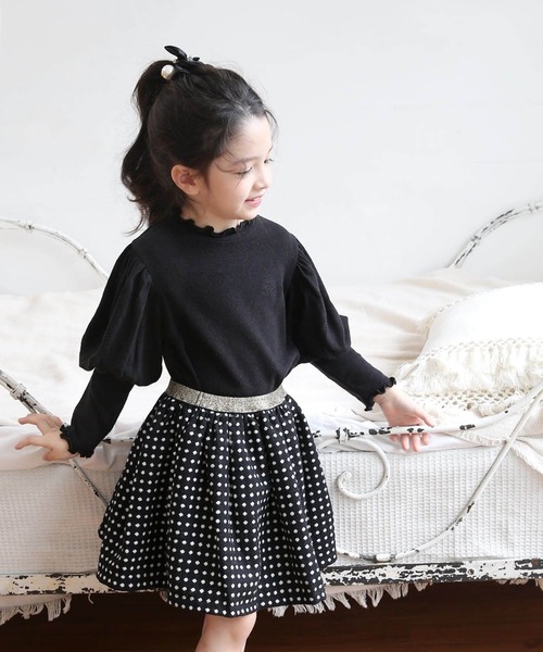 Rora（ローラ）の「ゆめふわ カットソー（Tシャツ/カットソー・キッズ・ベージュ/ブラック・140/150/120/130/110/100cm）」の17枚目の写真