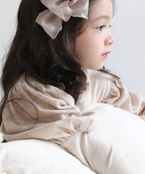 Rora（ローラ）の「ゆめふわ カットソー（Tシャツ/カットソー・キッズ・ベージュ/ブラック・140/150/120/130/110/100cm）」の11枚目の写真