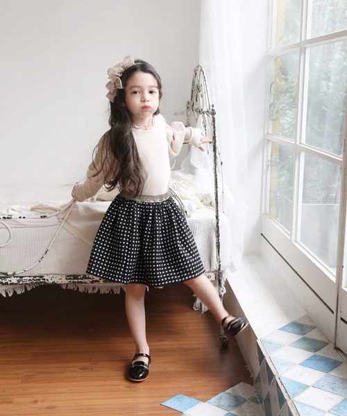 Rora（ローラ）の「ゆめふわ カットソー（Tシャツ/カットソー・キッズ・ベージュ/ブラック・140/150/120/130/110/100cm）」の10枚目の写真