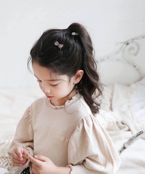 Rora（ローラ）の「ゆめふわ カットソー（Tシャツ/カットソー・キッズ・ベージュ/ブラック・140/150/120/130/110/100cm）」の3枚目の写真