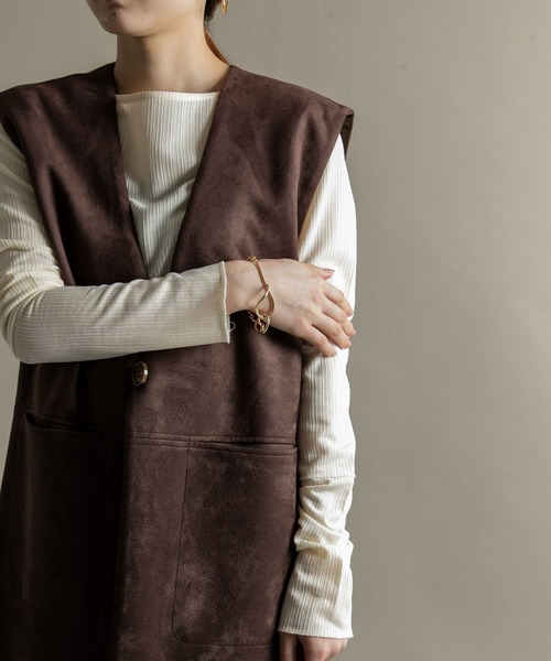 SMELLY（スメリー）の「ツイストメタルチェーンコンビブレスレット（ブレスレット・レディース・ゴールド・-）」の7枚目の写真