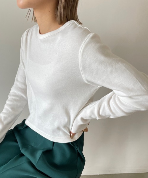 LOWRYS FARM（ローリーズファーム）の「アソートカラークルーロンＴ　163595（Tシャツ/カットソー・レディース・ブルー/カーキ/オレンジ系その他/オフホワイト/ブルー系その他/グリーン系その他・MEDIUM/LARGE）」の8枚目の写真