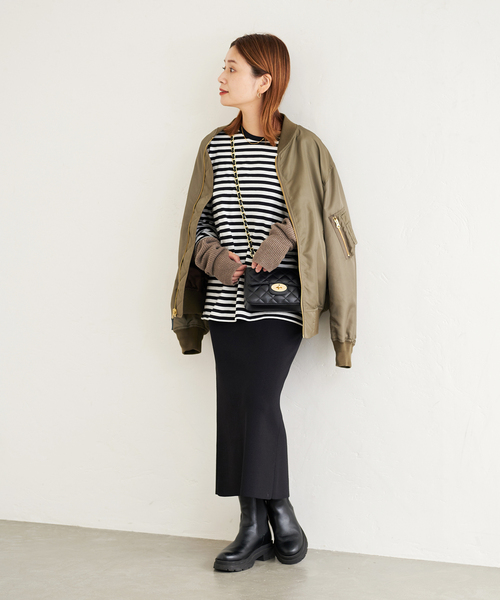 JOURNAL STANDARD(ジャーナルスタンダード)の「クラシックボーダーロングTシャツ(Tシャツ/カットソー・レディース・ブラック/ダークブルー/ブルー系その他/レッド系その他・FREE)」の5枚目の写真