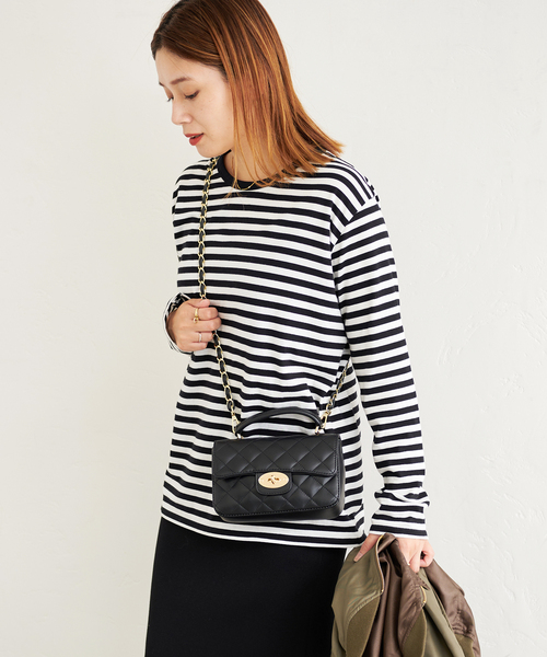 JOURNAL STANDARD(ジャーナルスタンダード)の「クラシックボーダーロングTシャツ(Tシャツ/カットソー・レディース・ブラック/ダークブルー/ブルー系その他/レッド系その他・FREE)」の6枚目の写真