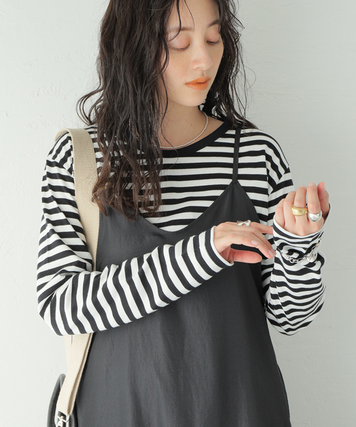 JOURNAL STANDARD(ジャーナルスタンダード)の「クラシックボーダーロングTシャツ(Tシャツ/カットソー・レディース・ブラック/ダークブルー/ブルー系その他/レッド系その他・FREE)」の9枚目の写真