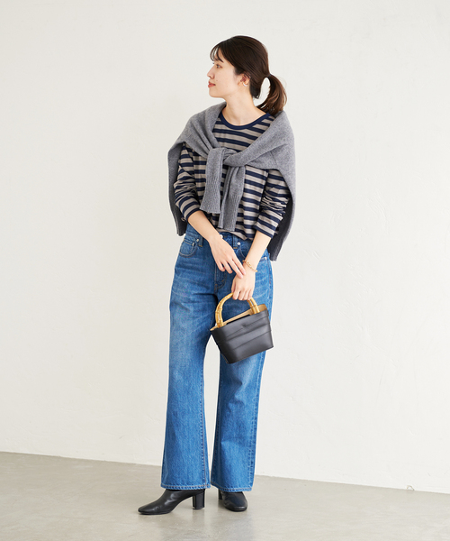 JOURNAL STANDARD(ジャーナルスタンダード)の「クラシックボーダーロングTシャツ(Tシャツ/カットソー・レディース・ブラック/ダークブルー/ブルー系その他/レッド系その他・FREE)」の10枚目の写真