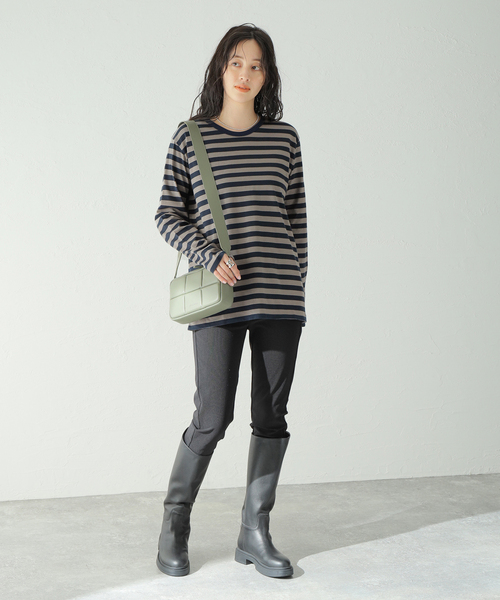 JOURNAL STANDARD(ジャーナルスタンダード)の「クラシックボーダーロングTシャツ(Tシャツ/カットソー・レディース・ブラック/ダークブルー/ブルー系その他/レッド系その他・FREE)」の12枚目の写真