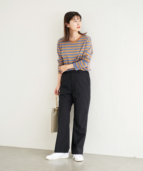 JOURNAL STANDARD(ジャーナルスタンダード)の「クラシックボーダーロングTシャツ(Tシャツ/カットソー・レディース・ブラック/ダークブルー/ブルー系その他/レッド系その他・FREE)」の14枚目の写真