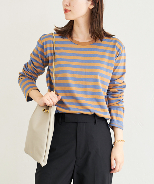 JOURNAL STANDARD(ジャーナルスタンダード)の「クラシックボーダーロングTシャツ(Tシャツ/カットソー・レディース・ブラック/ダークブルー/ブルー系その他/レッド系その他・FREE)」の15枚目の写真