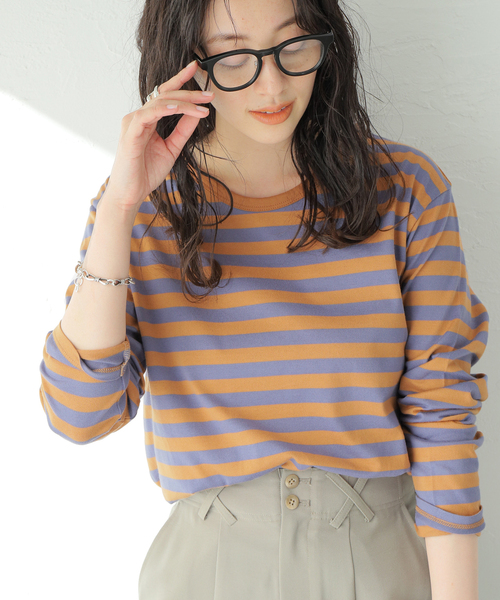 JOURNAL STANDARD(ジャーナルスタンダード)の「クラシックボーダーロングTシャツ(Tシャツ/カットソー・レディース・ブラック/ダークブルー/ブルー系その他/レッド系その他・FREE)」の17枚目の写真