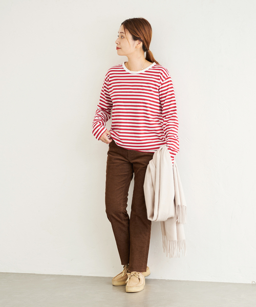 JOURNAL STANDARD(ジャーナルスタンダード)の「クラシックボーダーロングTシャツ(Tシャツ/カットソー・レディース・ブラック/ダークブルー/ブルー系その他/レッド系その他・FREE)」の18枚目の写真